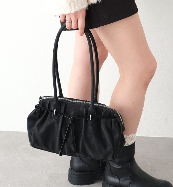  「ドロストリボンBAG」|トートバッグ|ブラック