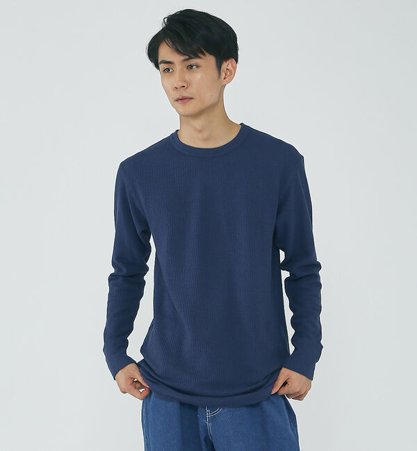 ABAHOUSE「【JEMORGAN/ジェーイーモーガン】ワッフル クルーネック ロングスリーブ」|Tシャツ・カットソー|