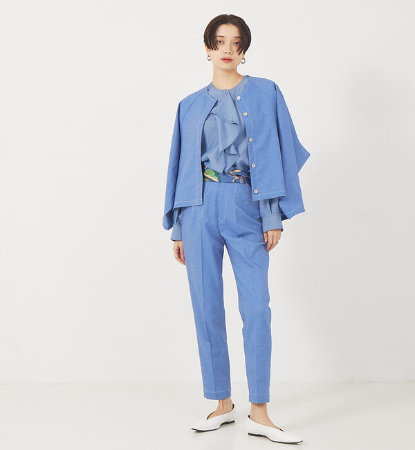 qualite「《セットアップ対応》デニムライクハイウエストテーパードパンツ」|その他|