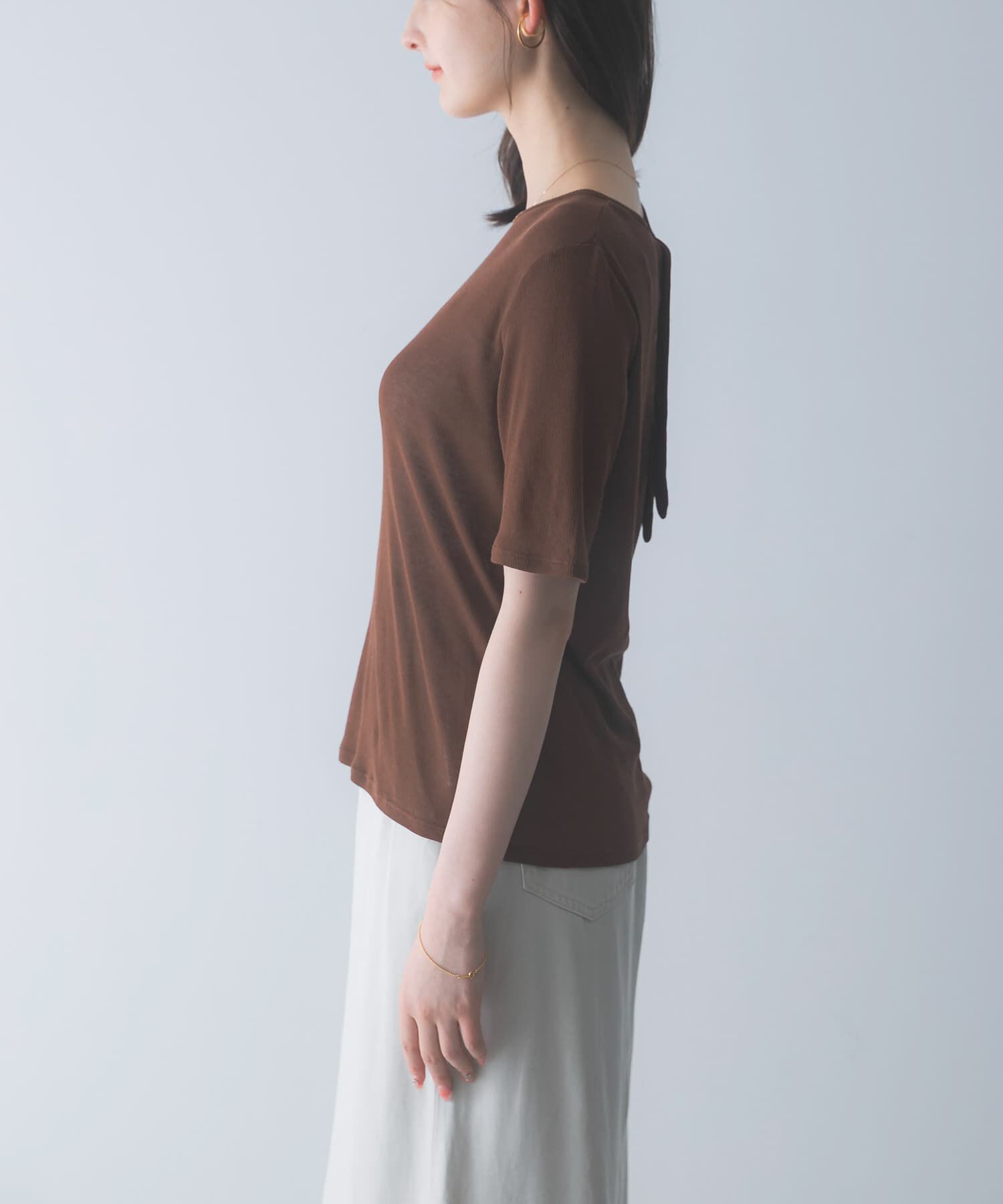 URBAN RESEARCH ROSSO「バックリボンカットソー」|Tシャツ・カットソー|