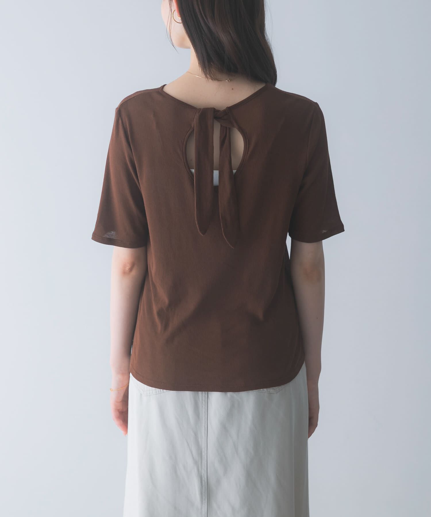 URBAN RESEARCH ROSSO「バックリボンカットソー」|Tシャツ・カットソー|