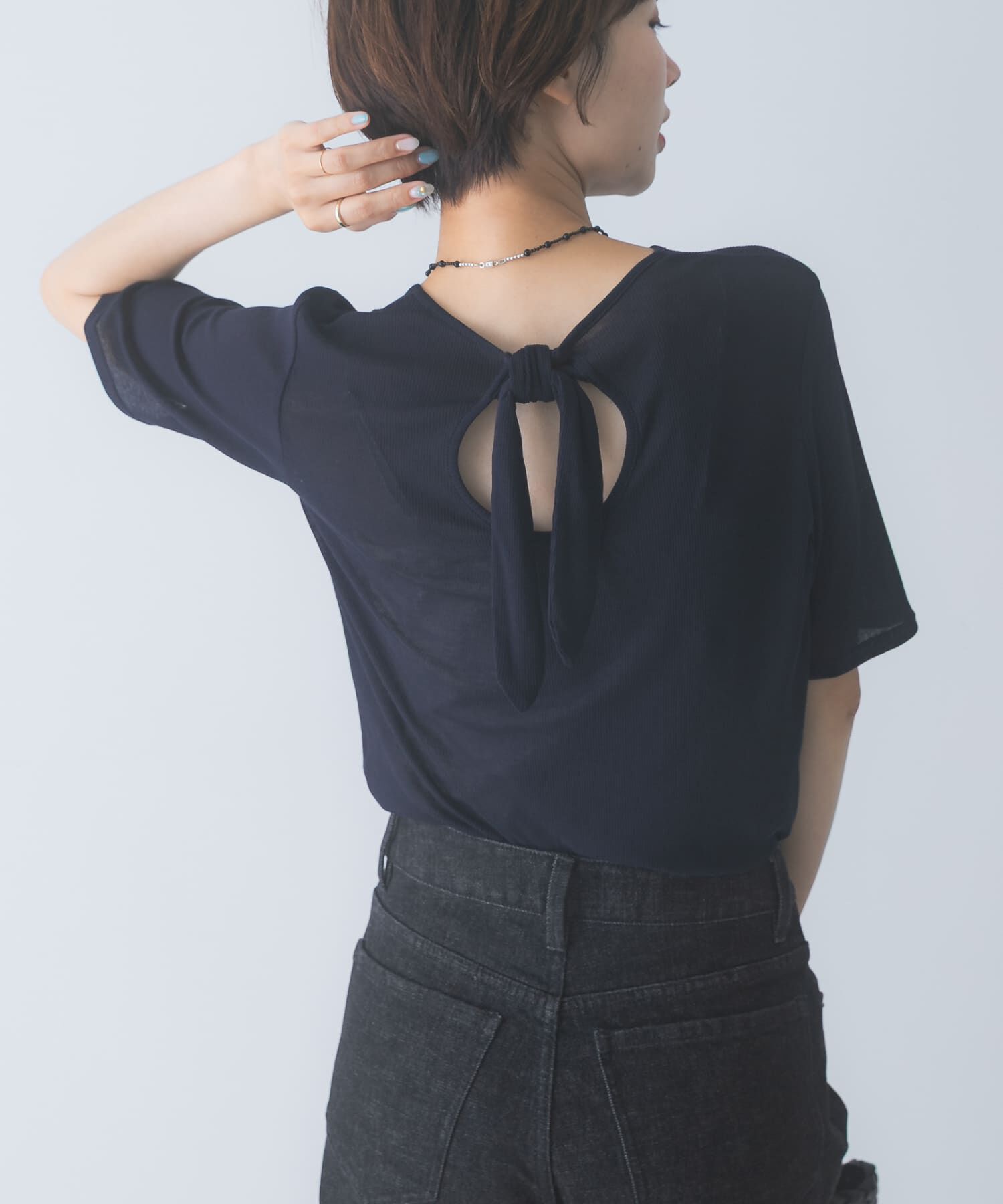 URBAN RESEARCH ROSSO「バックリボンカットソー」|Tシャツ・カットソー|