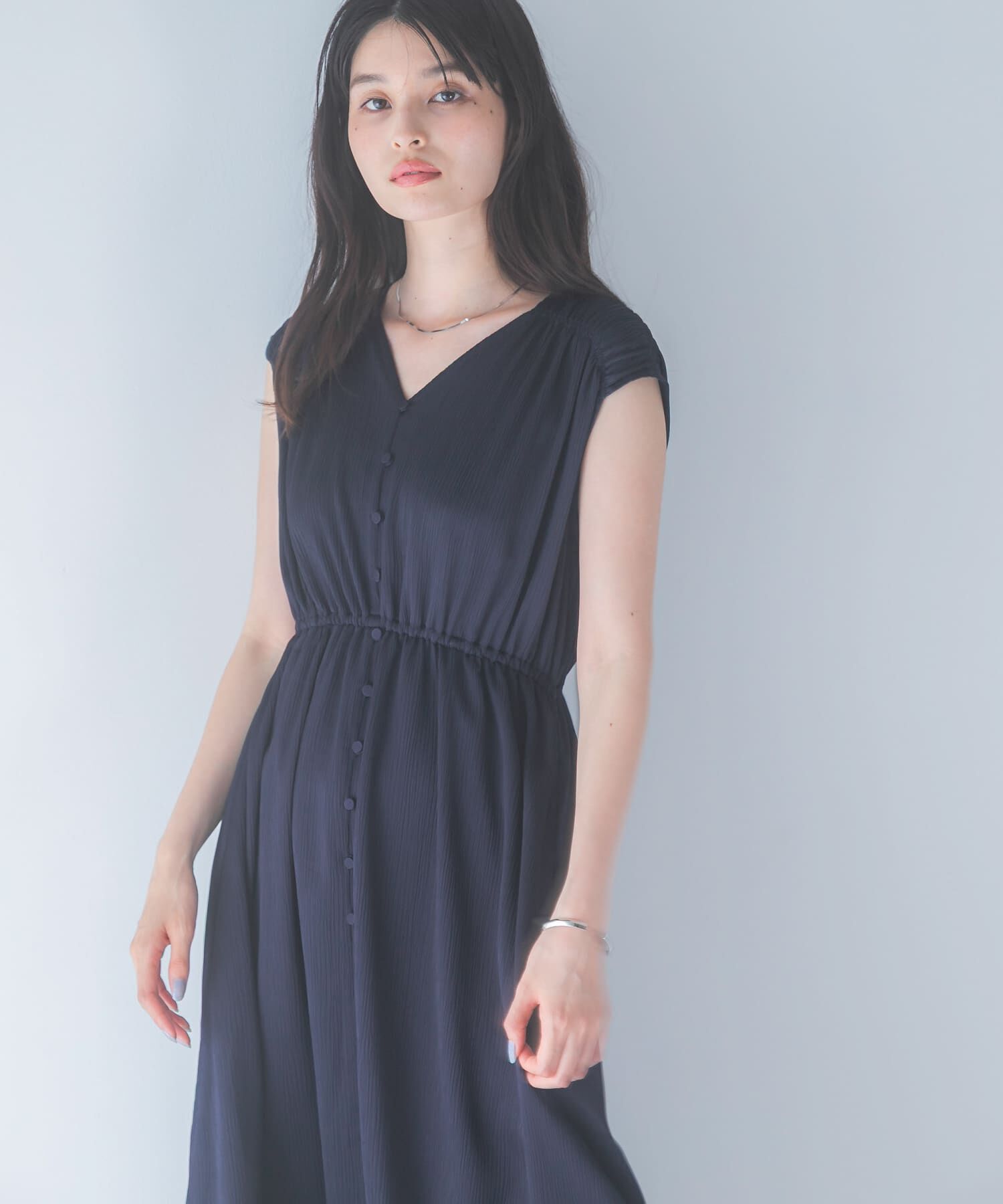 URBAN RESEARCH ROSSO「楊柳サテンウエストマークワンピース」|ワンピース|