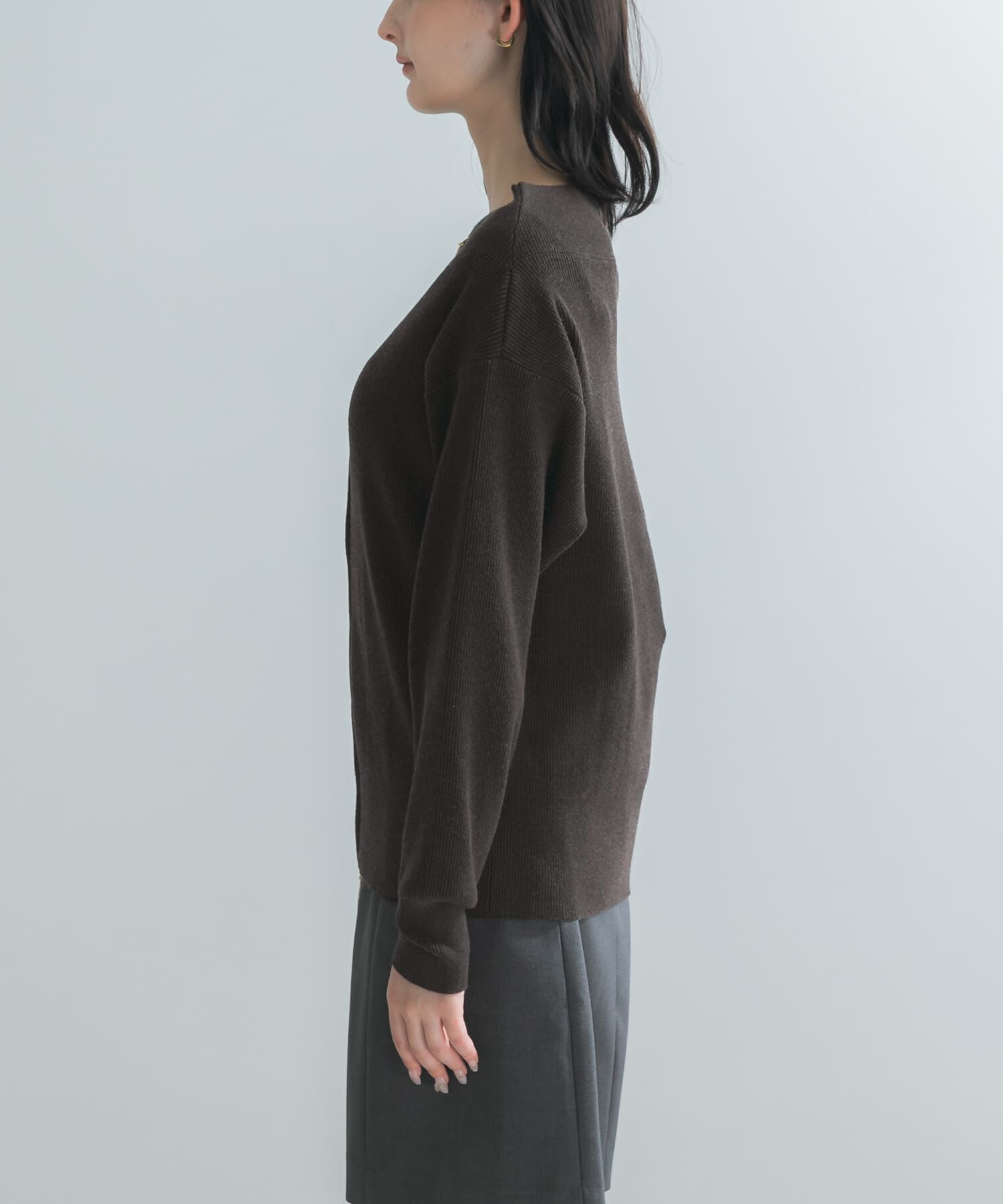 URBAN RESEARCH ROSSO「ウール混2WAYネックジップニット」|ニット・セーター|