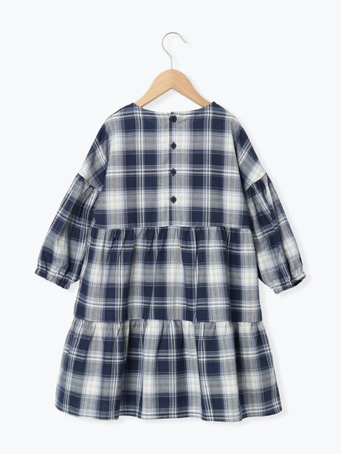 Samansa Mos2 Lagom「スカーフ付きチェックティアードワンピース」|ワンピース|