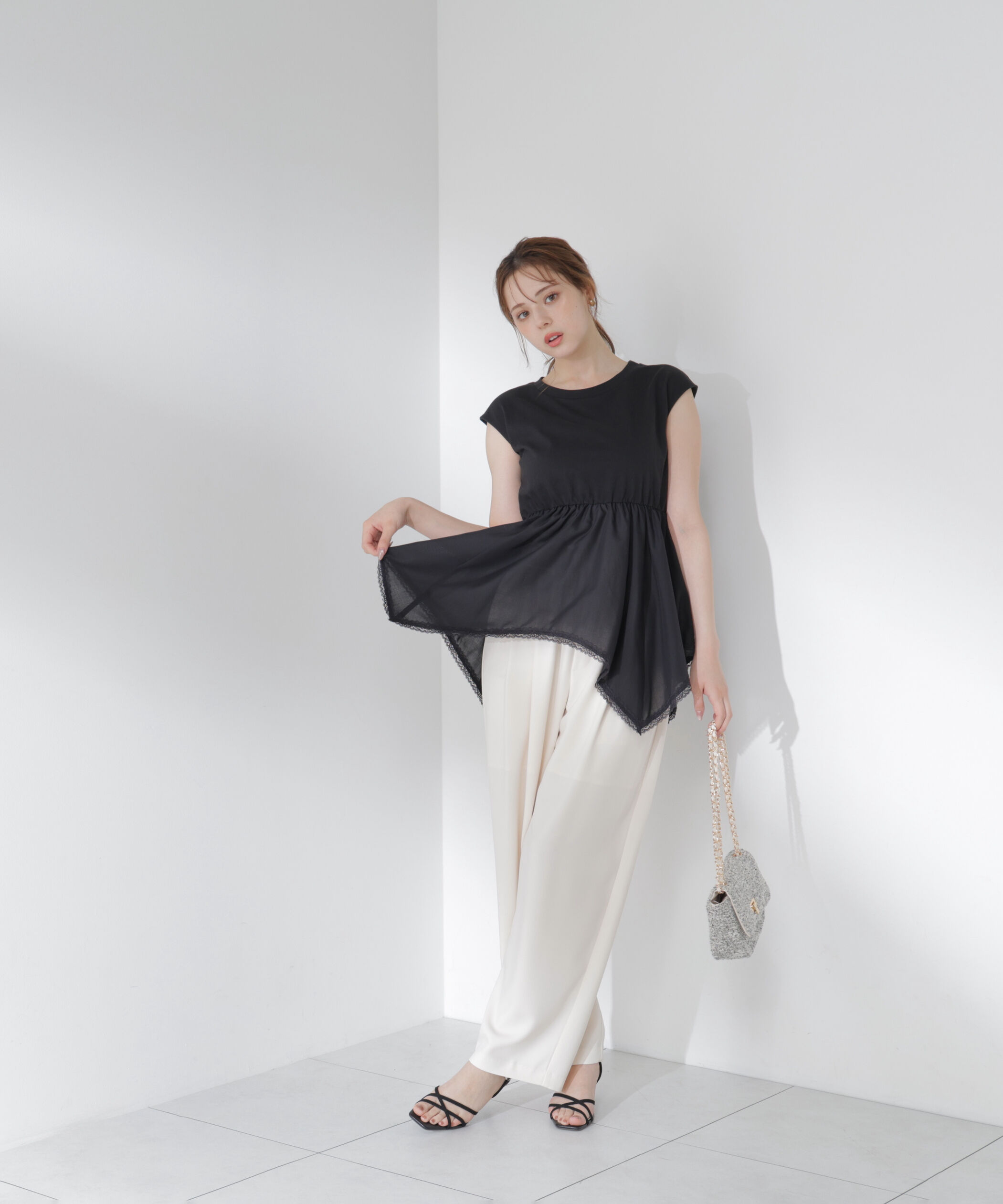 PROPORTION BODY DRESSING「＜EDIT COLOGNE＞ハンカチーフカットトップス」|Tシャツ・カットソー|