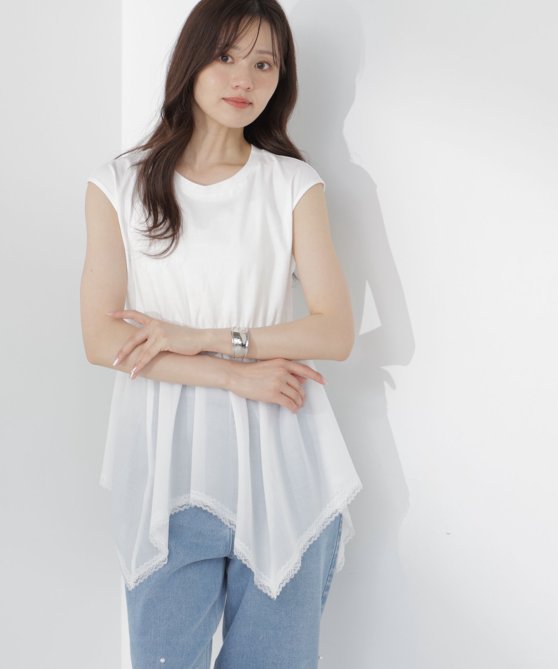 PROPORTION BODY DRESSING「＜EDIT COLOGNE＞ハンカチーフカットトップス」|Tシャツ・カットソー|