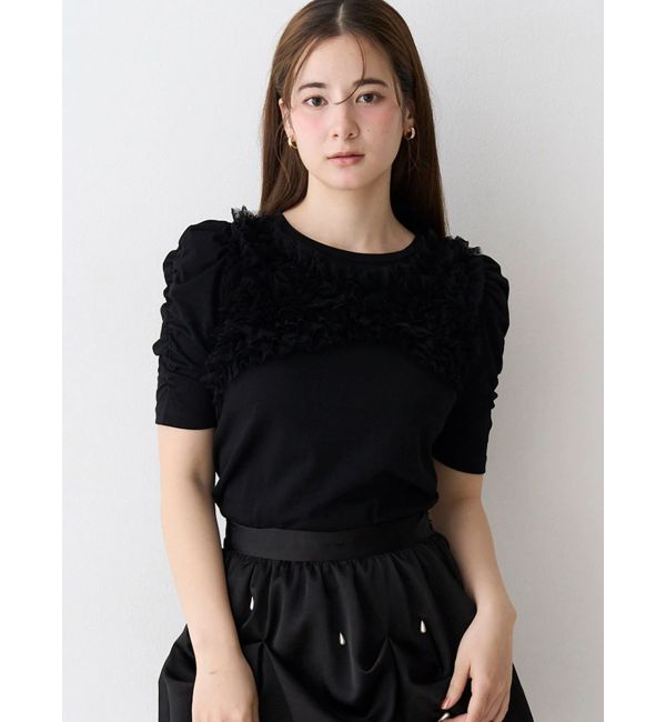 CALNAMUR「チュールフリルトップス」|Tシャツ・カットソー|