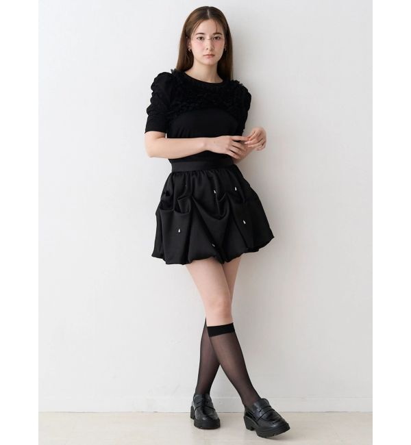 CALNAMUR「チュールフリルトップス」|Tシャツ・カットソー|
