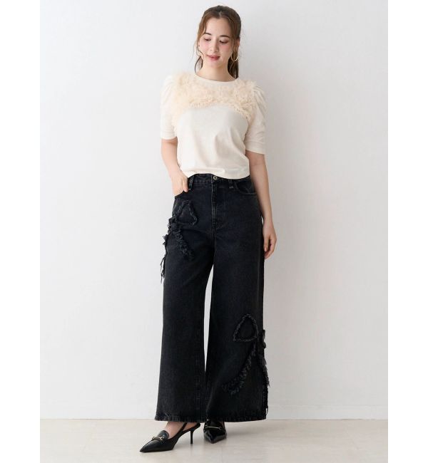 CALNAMUR「チュールフリルトップス」|Tシャツ・カットソー|