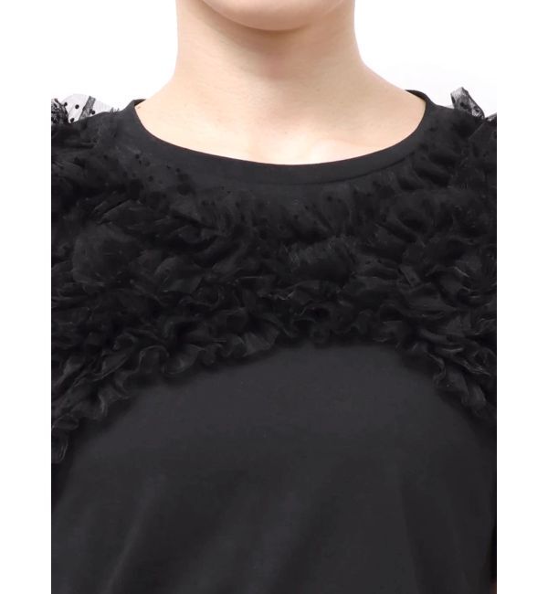 CALNAMUR「チュールフリルトップス」|Tシャツ・カットソー|