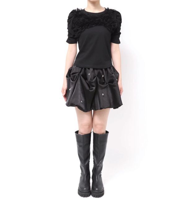 CALNAMUR「チュールフリルトップス」|Tシャツ・カットソー|