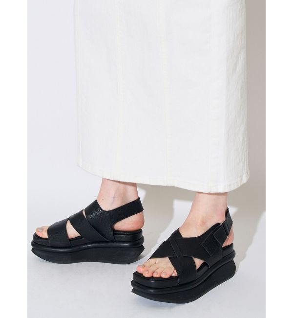 ELENDEEK「ASYME BELT SANDAL」|サンダル|ブラック