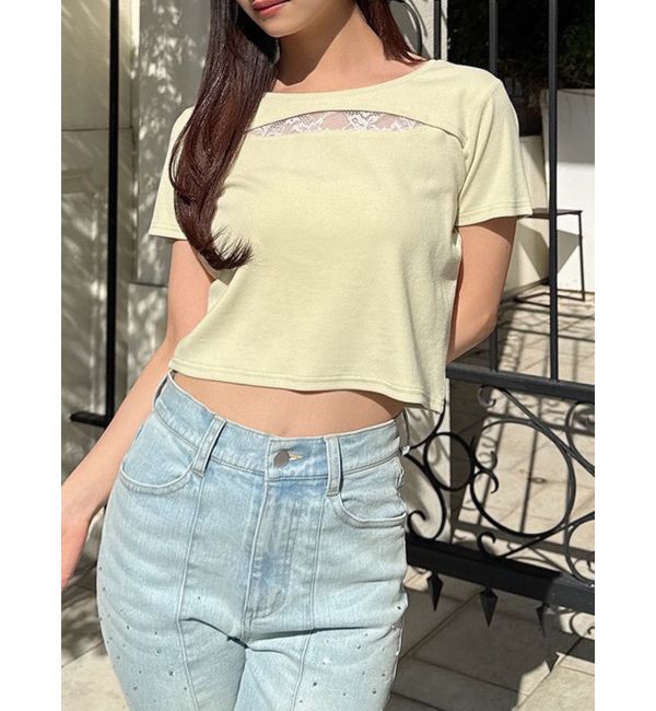 RESEXXY「ポイントレースTシャツ」|Tシャツ・カットソー|ミントグリーン