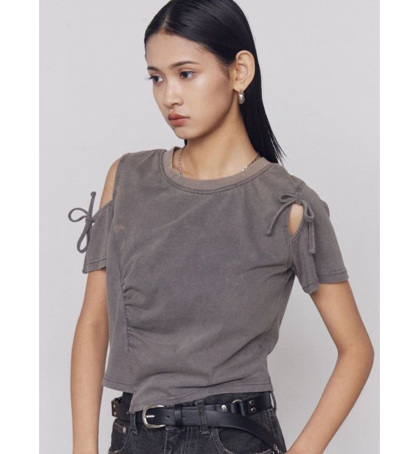 EMODA「アシンメトリーカットアウトTシャツ」|Tシャツ・カットソー|