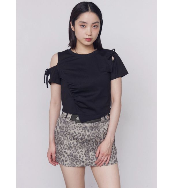 EMODA「アシンメトリーカットアウトTシャツ」|Tシャツ・カットソー|