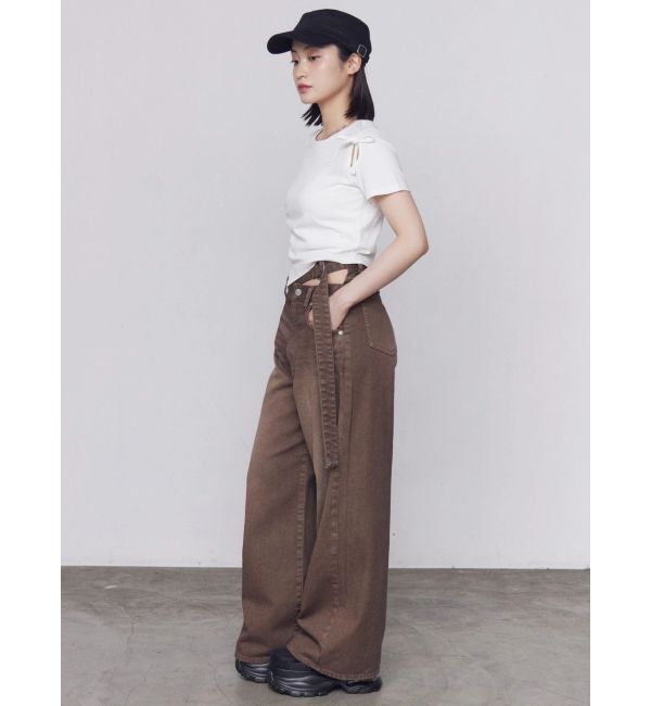 EMODA「アシンメトリーカットアウトTシャツ」|Tシャツ・カットソー|