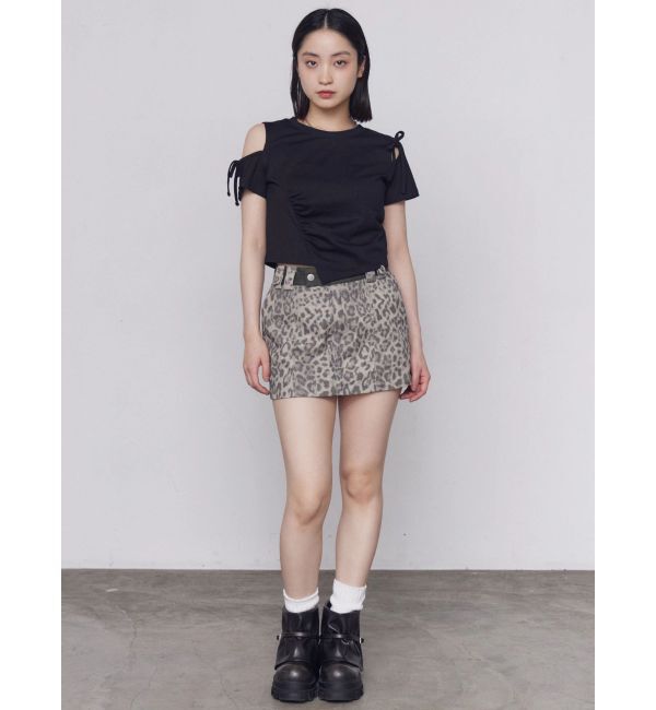 EMODA「アシンメトリーカットアウトTシャツ」|Tシャツ・カットソー|