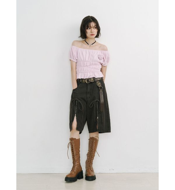 jouetie「コサージュギャザートップス」|Tシャツ・カットソー|