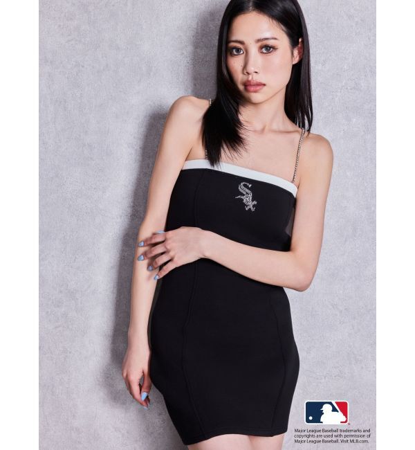 GYDA「GYDA［MLB］bijou logoベアワンピース」|ワンピース|ブラック