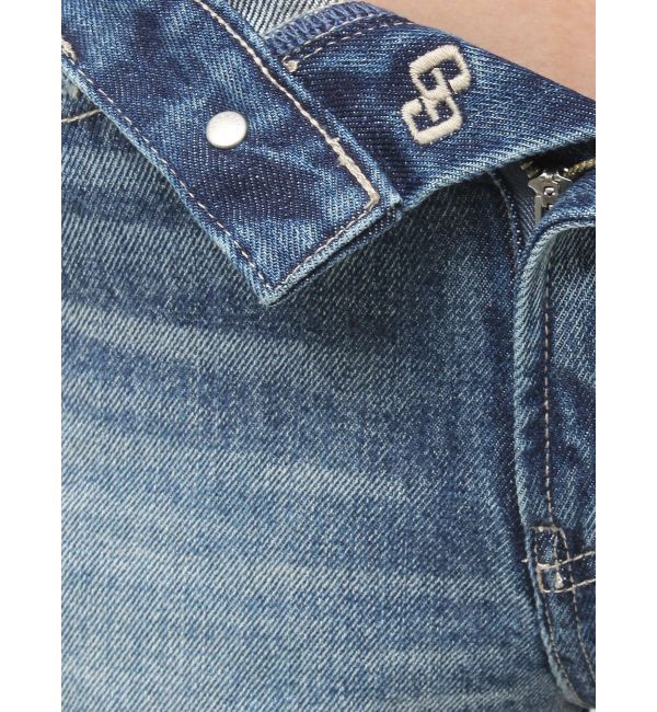 GYDA「FOLDOVERウエストデニムショートパンツ」|デニム|