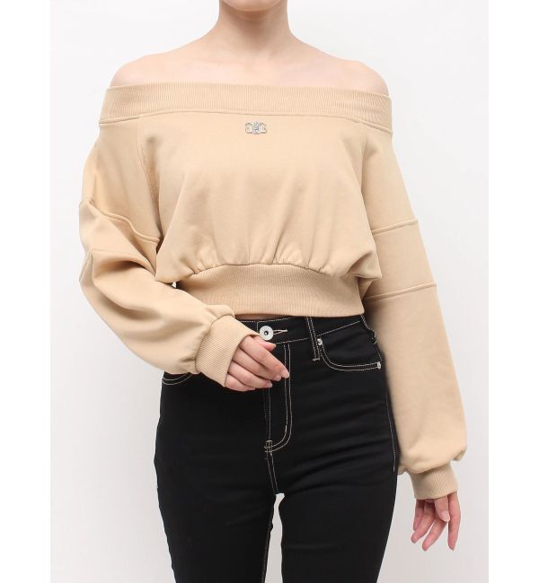GYDA「Symmetry GYDA short スウェットトップス」|Tシャツ・カットソー|ベージュ