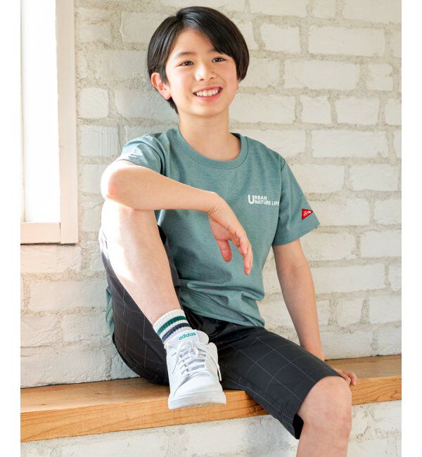 ikka kids「URBAN NATURE LIFE アーバンネイチャーライフ ドライCOOLバックプリントTシャツ（120~160cm）」|Tシャツ・カットソー|