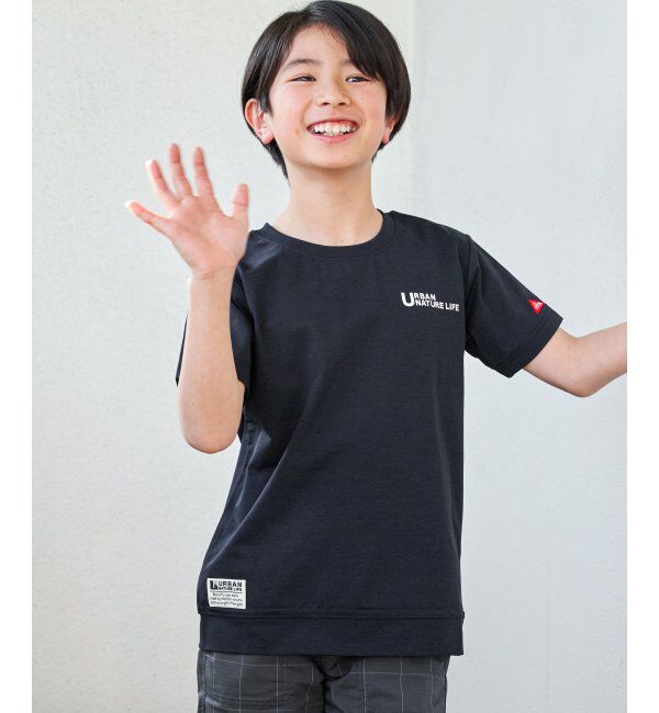 ikka kids「URBAN NATURE LIFE アーバンネイチャーライフ ドライCOOLバックプリントTシャツ（120~160cm）」|Tシャツ・カットソー|