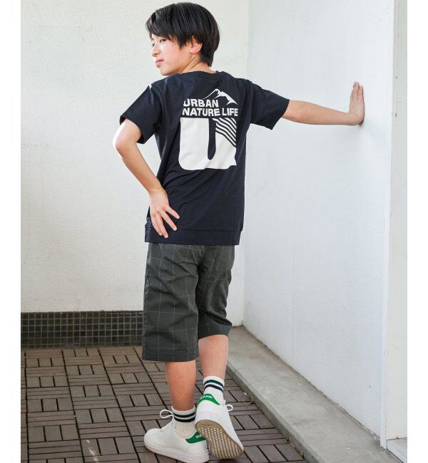 ikka kids「URBAN NATURE LIFE アーバンネイチャーライフ ドライCOOLバックプリントTシャツ（120~160cm）」|Tシャツ・カットソー|