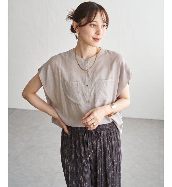 ikka「【セットアップ対応】冷感ボイルタックドルマンブラウス」|シャツ・ブラウス|
