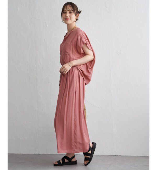ikka「【セットアップ対応】冷感ボイルタックドルマンブラウス」|シャツ・ブラウス|