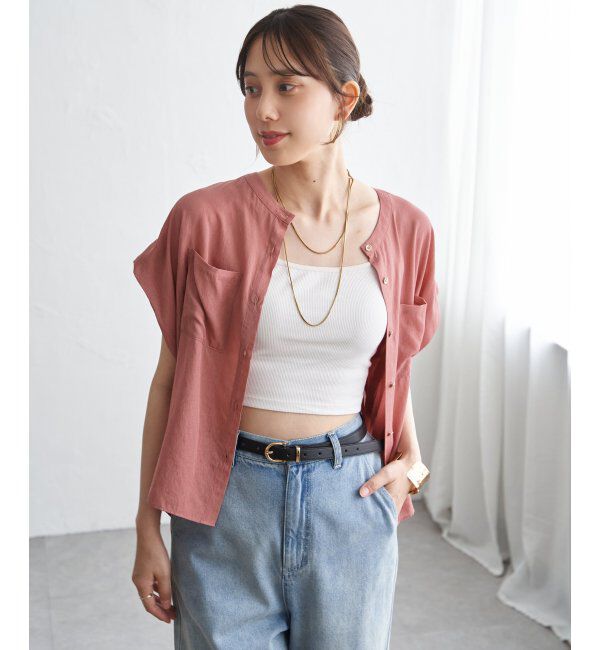 ikka「【セットアップ対応】冷感ボイルタックドルマンブラウス」|シャツ・ブラウス|