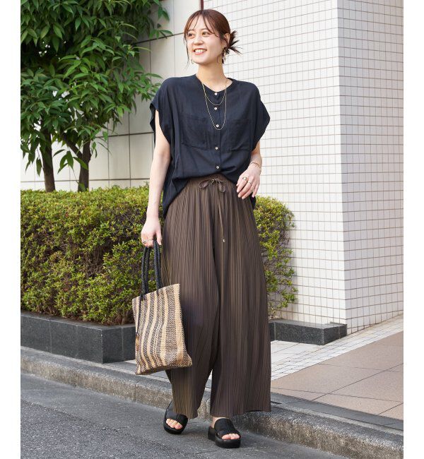 ikka「【セットアップ対応】冷感ボイルタックドルマンブラウス」|シャツ・ブラウス|