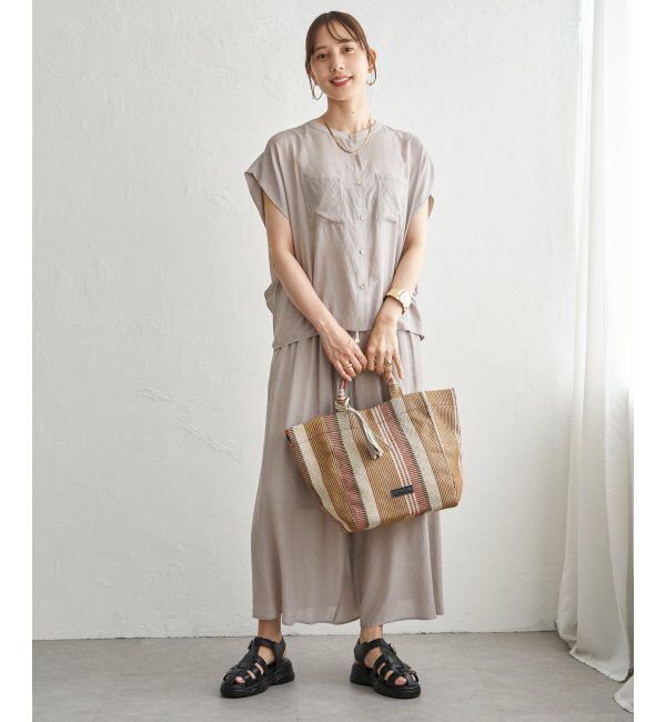 ikka「【セットアップ対応】冷感ボイルタックドルマンブラウス」|シャツ・ブラウス|