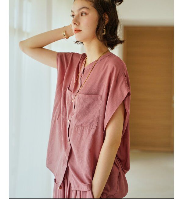 ikka「【セットアップ対応】冷感ボイルタックドルマンブラウス」|シャツ・ブラウス|