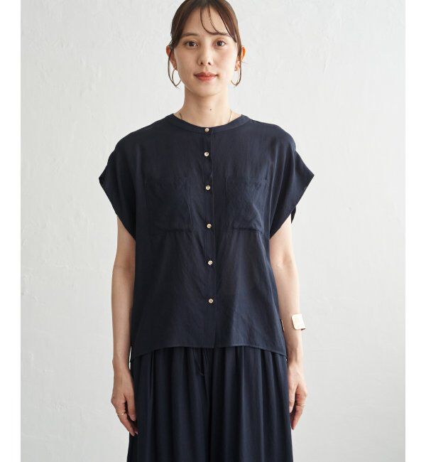 ikka「【セットアップ対応】冷感ボイルタックドルマンブラウス」|シャツ・ブラウス|