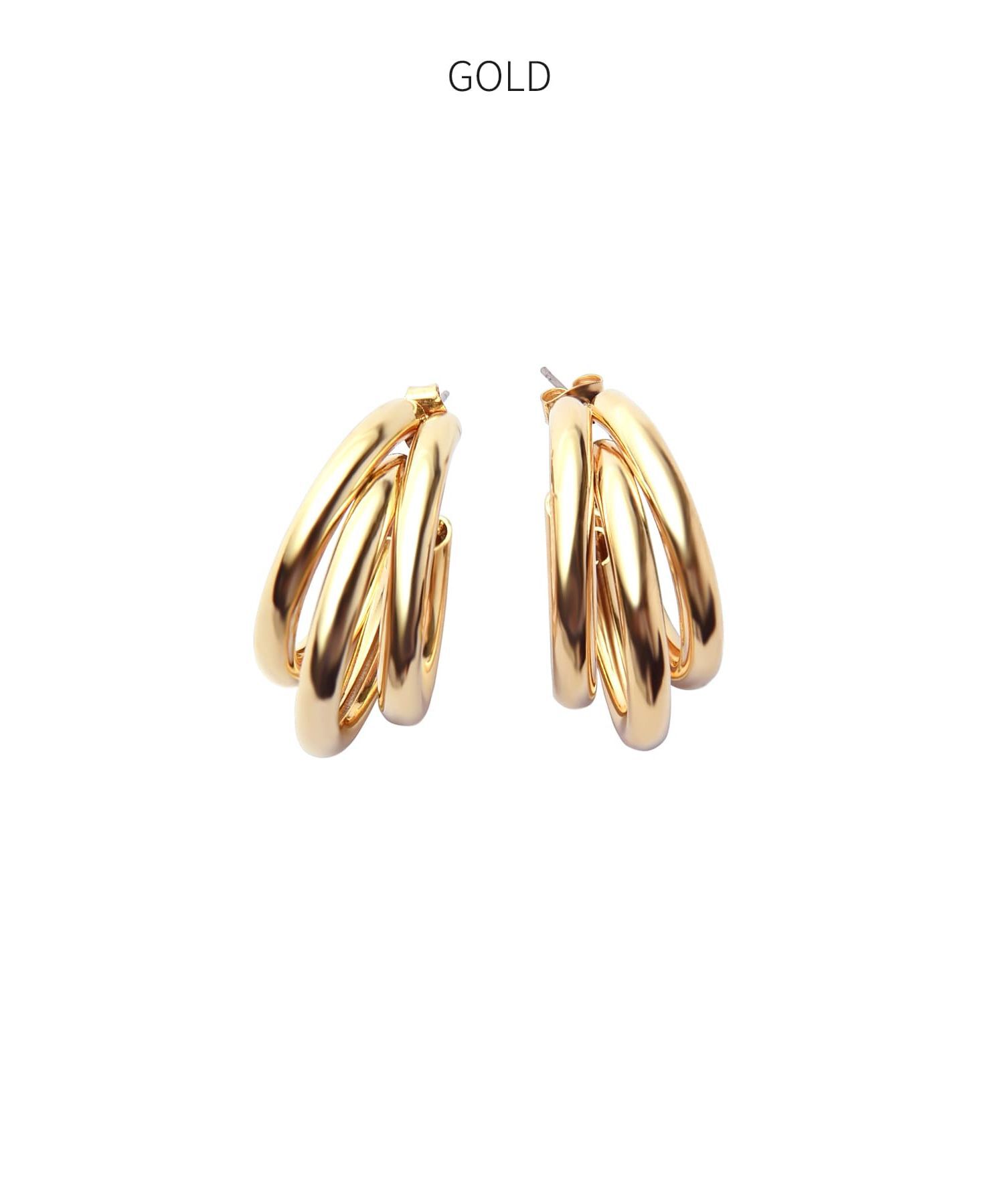 STYLE DELI「トリプルリングフープピアス」|ピアス|