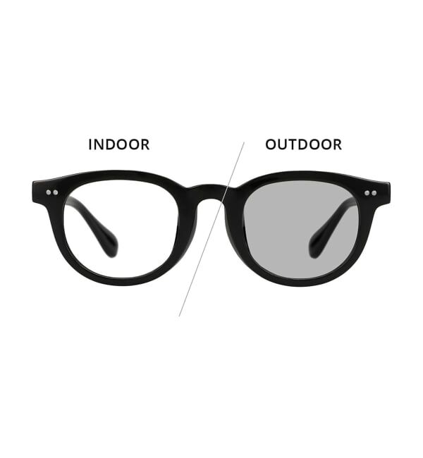  「【WEB限定】SUNCUTGlasses/UV100%CUT ウェリントン型 調光サングラス | 紫外線で色が変わる 紫外線対策」|サングラス|