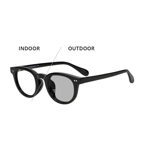  「【WEB限定】SUNCUTGlasses/UV100%CUT ウェリントン型 調光サングラス | 紫外線で色が変わる 紫外線対策」|サングラス|