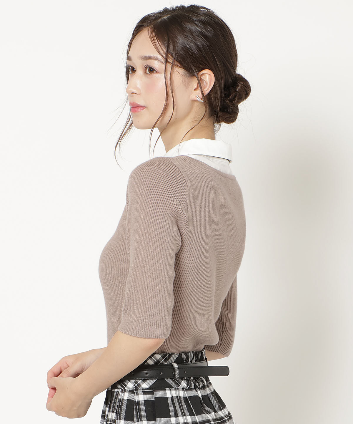 WILLSELECTION「シャツドッキングリブニット」|ニット・セーター|