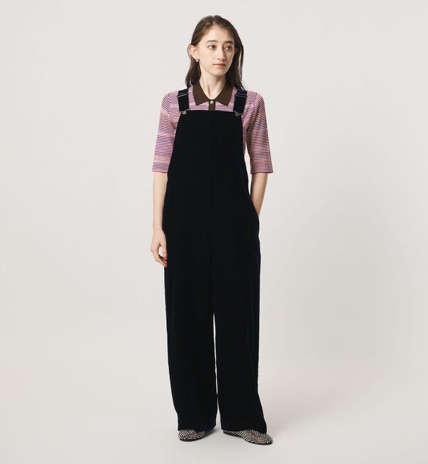 UNITED ARROWS「カラー ボーダー 5分袖 ポロニット ‐ウォッシャブル‐」|ニット・セーター|