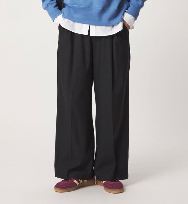 UNITED ARROWS green label relaxing「ニーハイワイドパンツ マシンウォッシャブル ストレッチ 帯電防止」|その他|