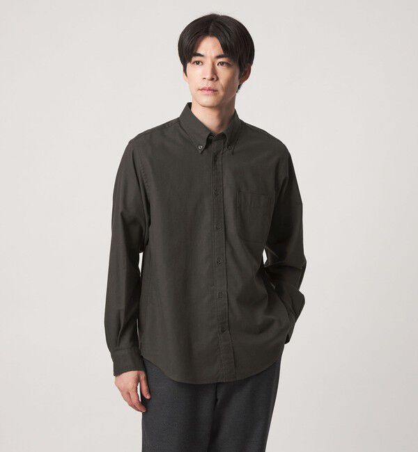UNITED ARROWS green label relaxing「ナチュラルフィット ビエラボタンダウン 長袖 シャツ」|シャツ・ブラウス|DK.BROWN