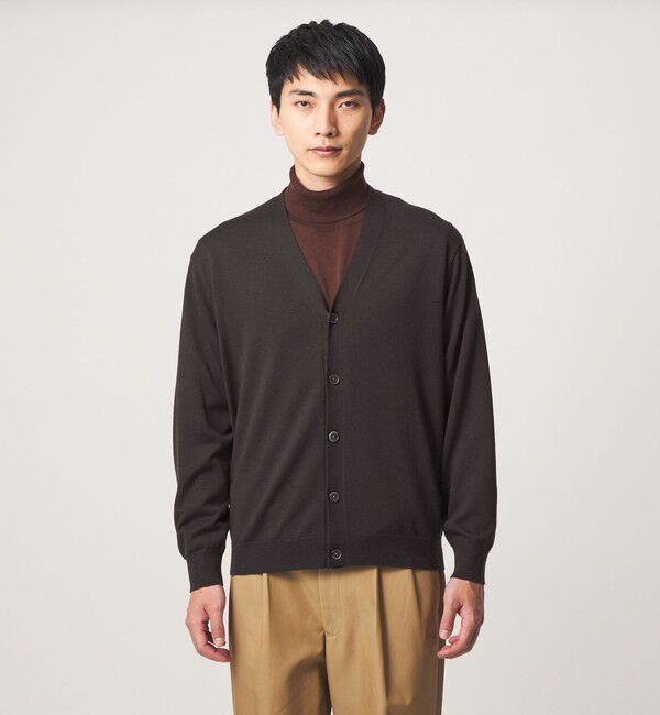 UNITED ARROWS green label relaxing「SUPER 120S ハイゲージ ニット カーディガン」|カーディガン|