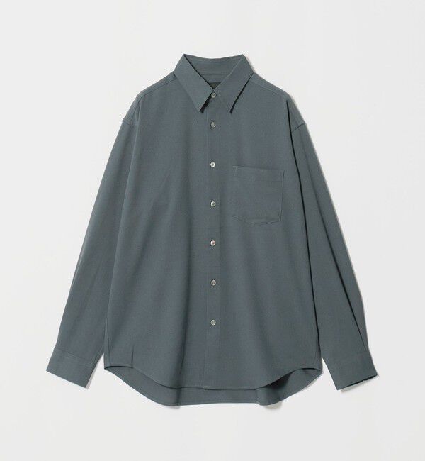 UNITED ARROWS green label relaxing「【WEB限定】JUST fit ウールライク リラックス 長袖 シャツ」|シャツ・ブラウス|