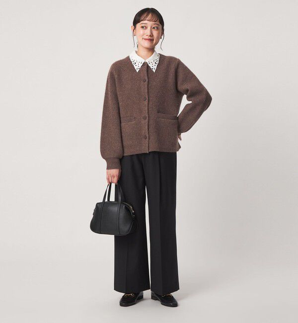 UNITED ARROWS green label relaxing「［size SHORTあり］FOXブレンド セッケツ ノーカラー カーディガン」|カーディガン|