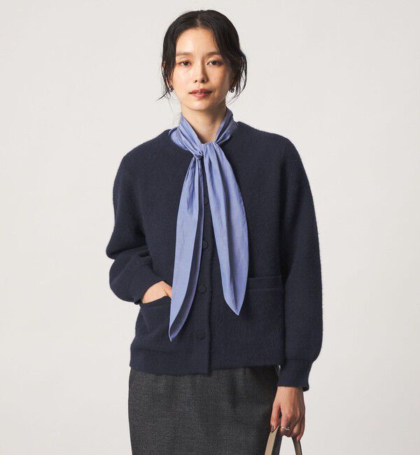 UNITED ARROWS green label relaxing「［size SHORTあり］FOXブレンド セッケツ ノーカラー カーディガン」|カーディガン|