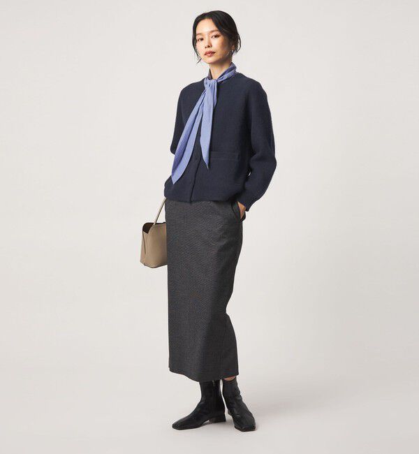 UNITED ARROWS green label relaxing「［size SHORTあり］FOXブレンド セッケツ ノーカラー カーディガン」|カーディガン|