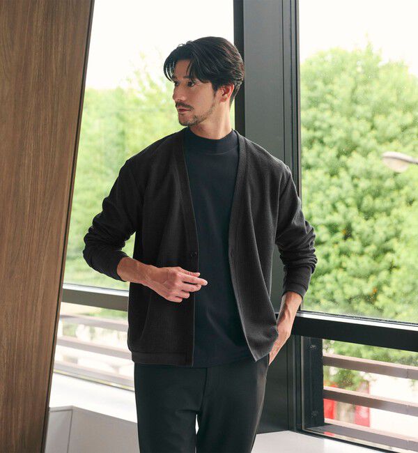BEAUTY&YOUTH UNITED ARROWS「【WEB限定 WARDROBE SMART】エアリー カノコ  カーディガン 【抗菌・防臭】」|カーディガン|