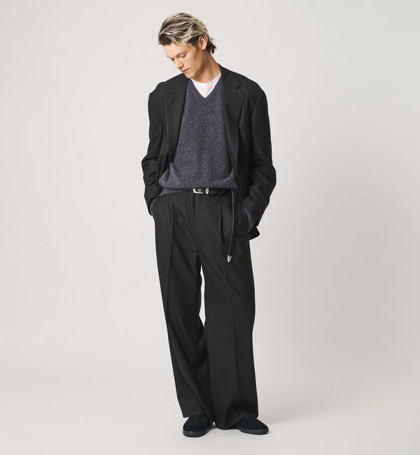 BEAUTY&YOUTH UNITED ARROWS「N/SUIT サキソニー 2プリーツ ワイド スラックス」|チノ|